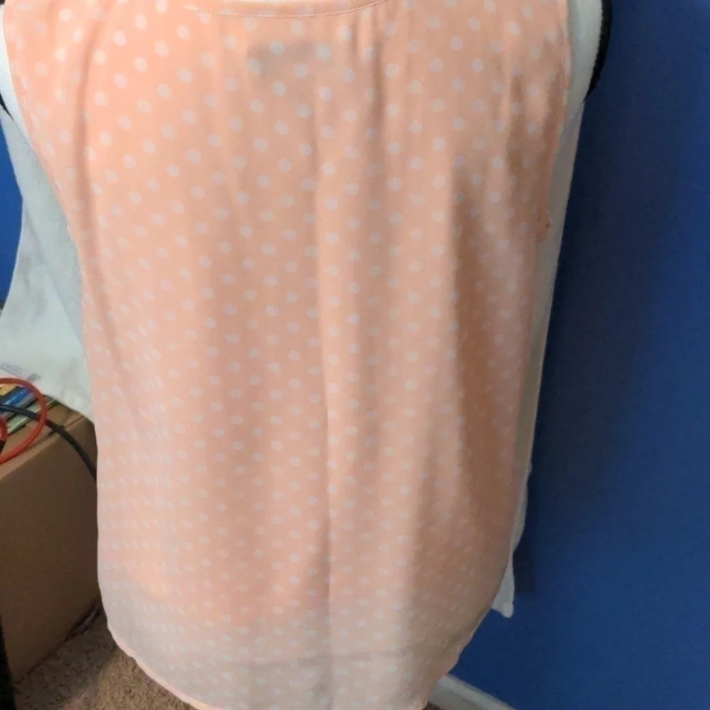 Peach lined Sleeveless top